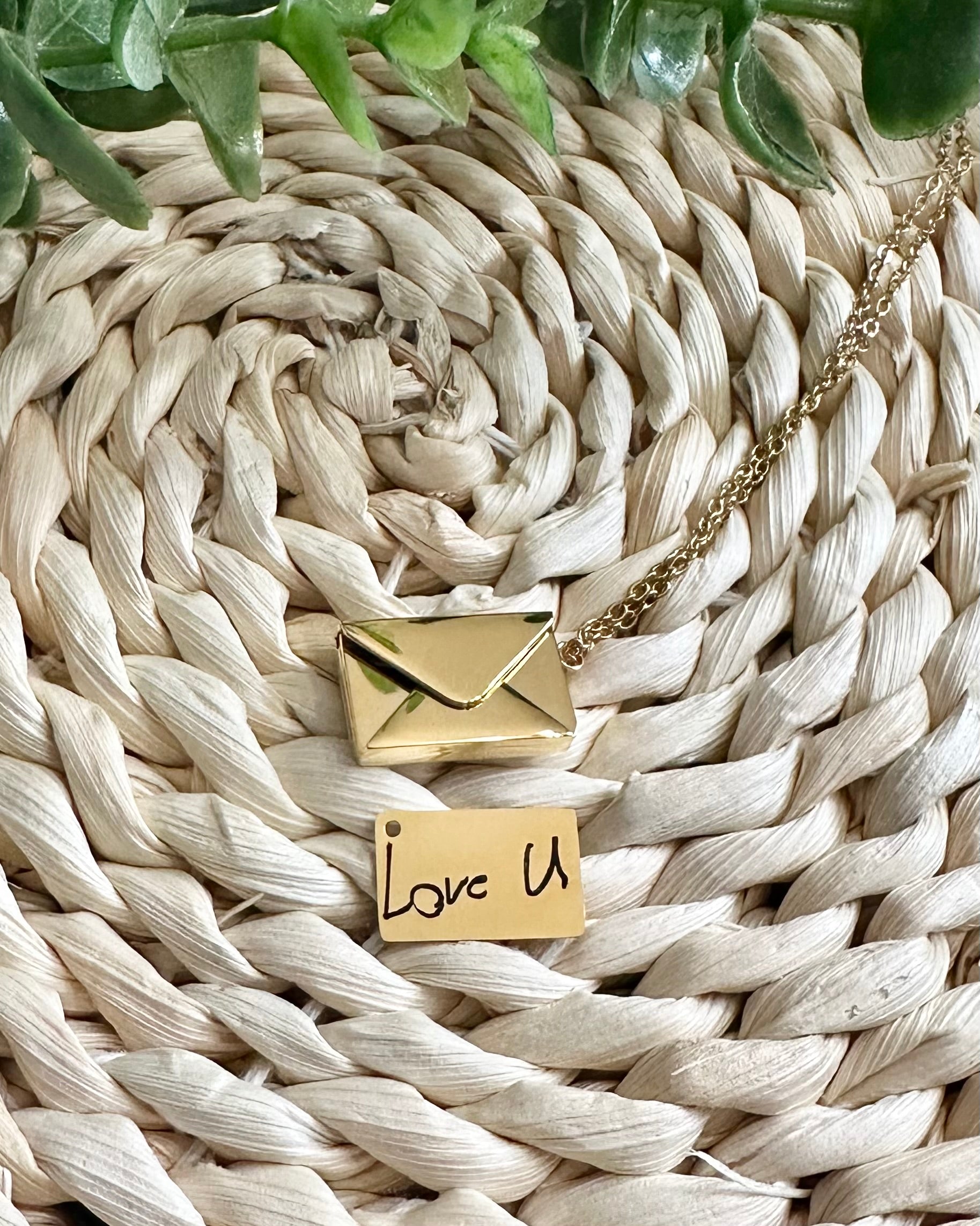 Secret Message Envelope Necklace - Personalizable Secret Note Included