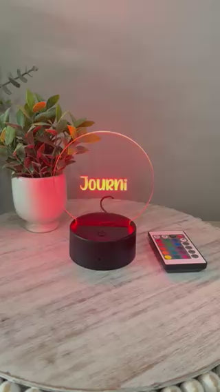 Personalized LED Nightlight - Baseball, Soccer, Dance, Unicorn